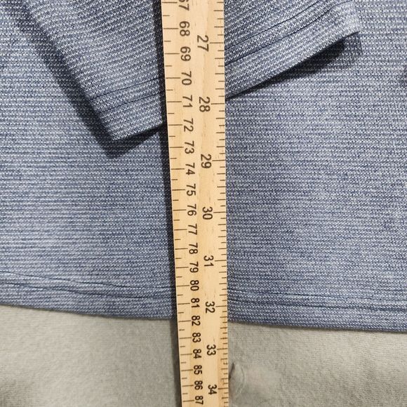 Under Armour Polo Shirt Mens Blue 2XL HeatGear Fitted Short Sleeve Pullover Long - Picture 9 of 16